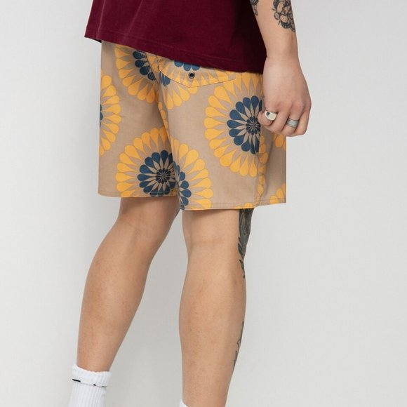 Brixton Temple Swim Trunks in Mojave Sun Floral - Picture 4 of 5